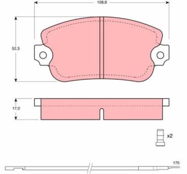 Bremsbeläge vorne Lancia Beta 828 (5888544), FIAT / Lancia